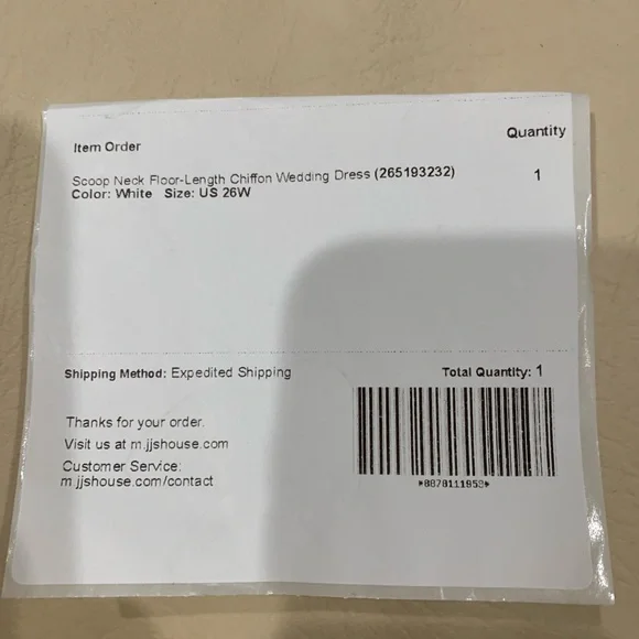 JJ’s House Wedding Dress size 26, new in bag - Picture 8 of 8